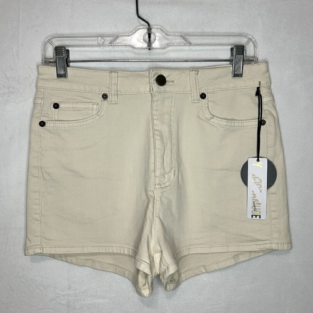 AMUSE SOCIETY You and Me Tan Natural Denim Shorts Revolve Sz 29, 2" Inseam NEW
